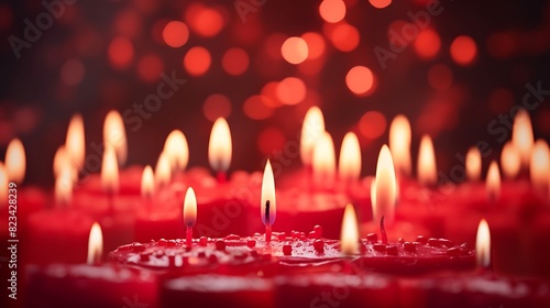 Abstract Background for birthday or anniversary,Red candles showing Nr,12