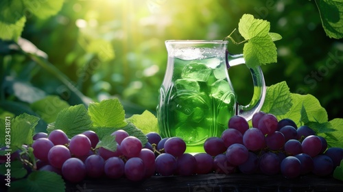 cold juice grape background