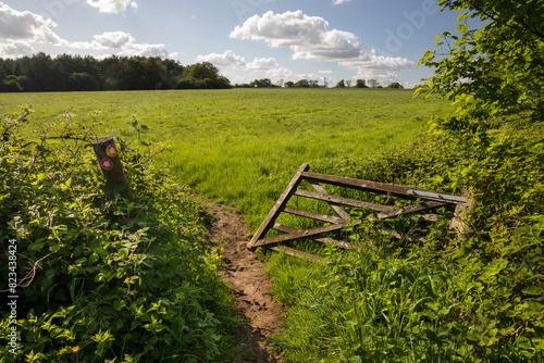Pewsey Vale circular walk through farmland, Combe, Hampshire, England, United Kingdom, Europe