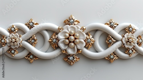 design beauty decorative pattern background art gold vintage luxury jewelry classic style retro ornate white