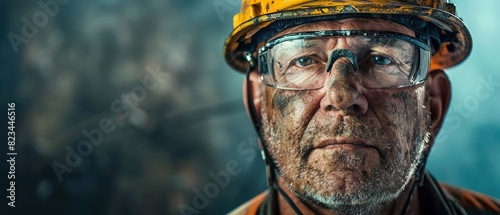 A person wearing a hard hat for safety on a construction site