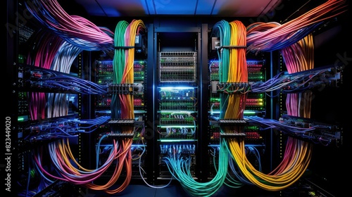 fiber server room cables
