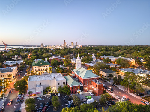 Fernandina Beach, Florida, USA Historic Downtown at Dusk