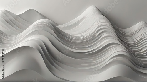 Abstract Minimalistic White 3D Paper Background. Made with Generative AI Technology