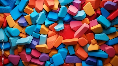 abstract background with multi-colored pieces of plasticine,High quality photo