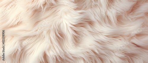 Soft fur texture in neutral tones, cozy copy space