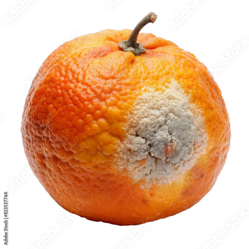 rotten orange isolated on transparent background