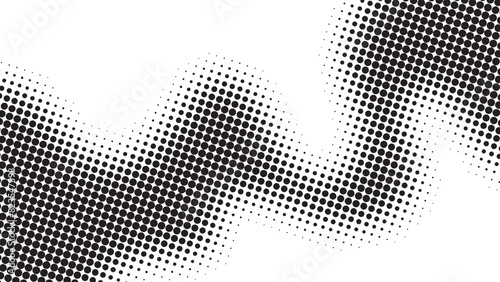 Halftone vector background calming rhythms waves design in black color fit for social media post, poster elements, web, banner, and header website
