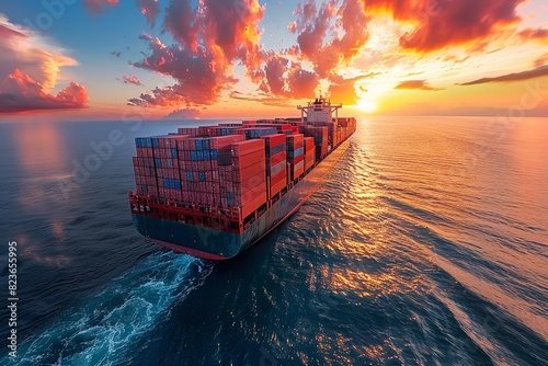 Services for Ocean Freight Shipping for Import Export Logistics. Generative Ai