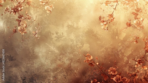 A nostalgic design abstract background with gentle gradients and vintage-inspired patterns. The color palette includes warm, faded shades and sepia tones, evoking a sense of cherished memories and a