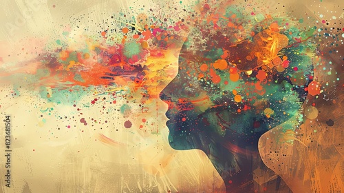 quenching thoughts artistic representation of ideas that refresh and stimulate the human mind conceptual illustration