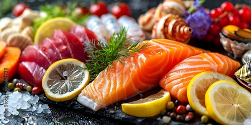 Women may experience allergic reactions like itching rash and abdominal pain from seafood. Concept Seafood Allergies