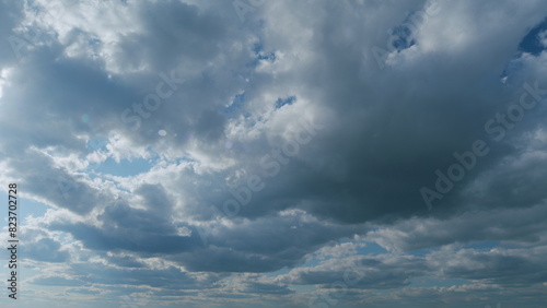 Cinemagraphs stratocumulus clouds b-roll. Early winter after rain the sky is always bright. Stratus clouds. Timelapse.