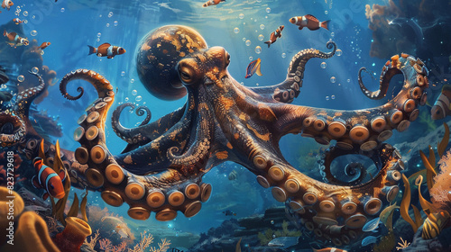 The octopus is a beautiful and fascinating creature that is found in all oceans