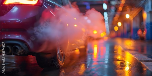Car has foul odor due to faulty air conditioning system emitting smelly gas. Concept Car Maintenance, Air Conditioning Repair, Foul Odor, Car Troubleshooting, Auto Care
