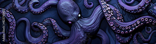 Kraken Tentacle Pattern, Mythical Sea Creature Studio Shot