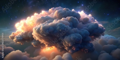 A realistic file of a steam condensation cumulus cloud adding a unique touch to any project