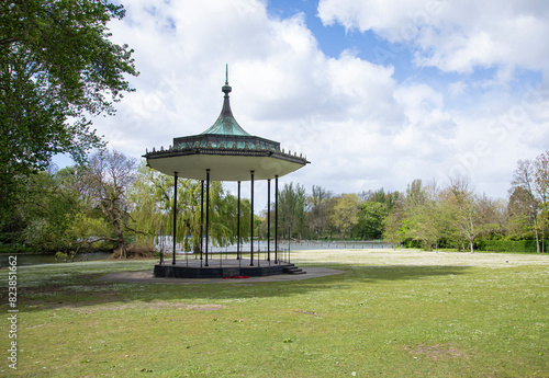 The bandstand in The Regents Park, Westminster, London, England