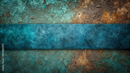 Banner web design space background vintage abstract close surface concrete rough old toned color teal gradient texture wall green blue dark.