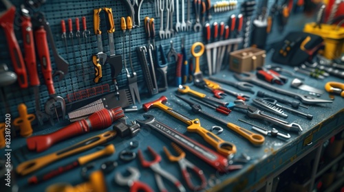 Collection of tools on a table, ideal for DIY projects