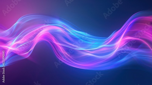 curve abstract blue pink, purple line light effect