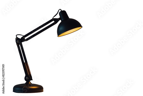 Adjustable Black Desk Lamp Isolated