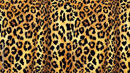 leopard skin fur seamless pattern exotic animal print texture for fashion and interior design vector illustration