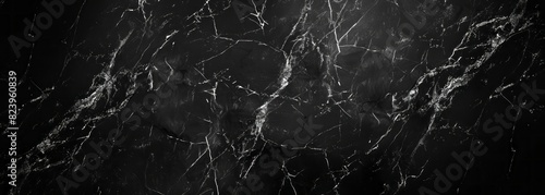 Black marble background with white veins, high resolution, suitable for use as an texture in design projects or for wallpaper and other applications