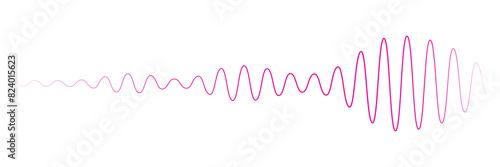 Sound wave icon for voice recognition in virtual assistant, speech signal. Abstract audio wave, voice command control