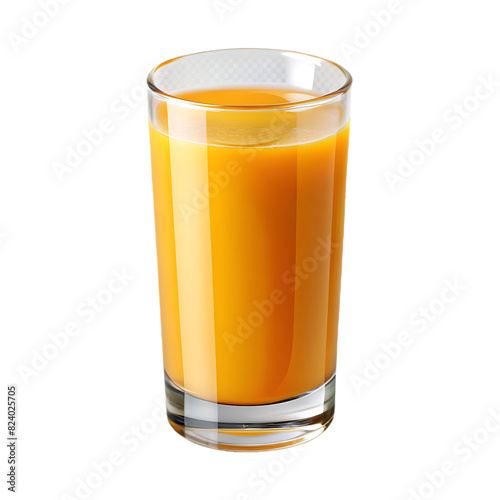 glass of orange juice isolated