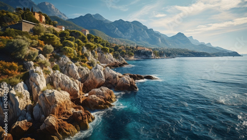 bord de mer rocheuse de la côte méditerranéenne par beau temps