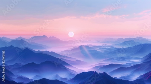 Sunrise over the majestic indigo mountains