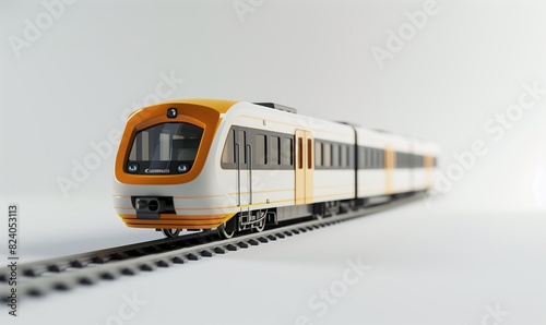Treno su sfondo bianco, treno ad alta velocità, bullet train.