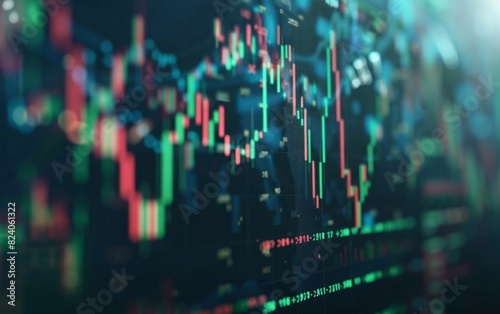 Dynamic display of financial stock market data and trends.