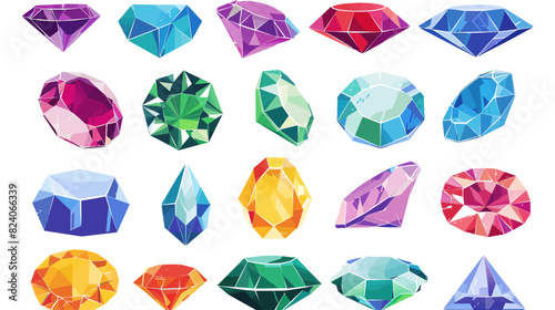 Vibrant Low Poly Geometric Gems - Collection for Creative Design and Games