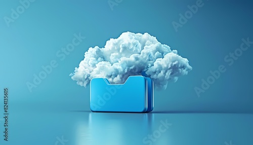 See secure folder icon with a cloud for data backup