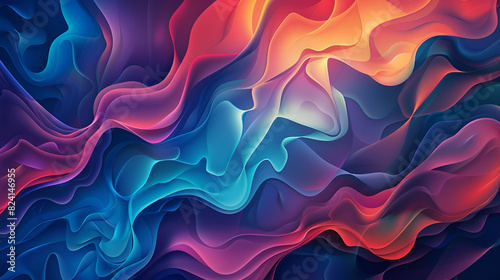 fondo abstracto de colores fuertes y brillantes con ondas en movimiento fondo futurista
