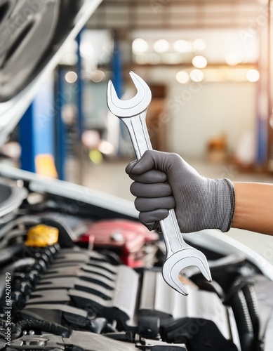 close up of a mechanic working in a car