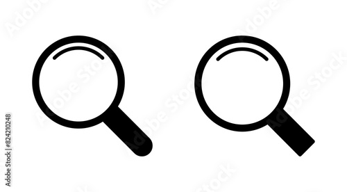 Search icon set. search magnifying glass icon