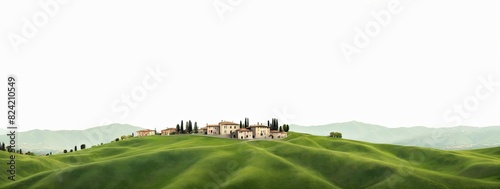 Tranquil Tuscan Landscape with Historical Estate Panorama