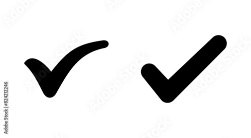 Check mark icon set. Check mark icon. Tick mark symbol vector