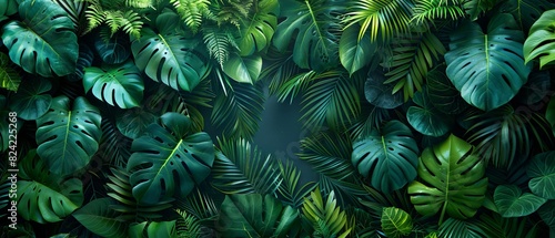 Background Tropical. The rainforest's lush foliage creates a protective canopy, sheltering the delicate ecosystem below from harsh elements and ensuring the survival of countless species.