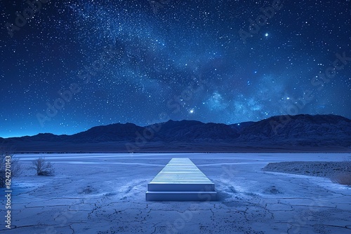 The platform of the Milky Way and the lake