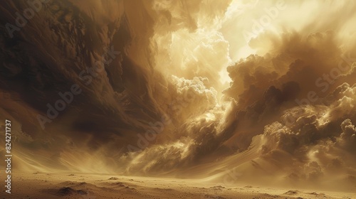 The unrelenting sandstorm charges across the desert swallowing everything in its path with an unrelenting fury.