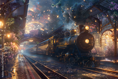 Whimsical Dream Train Station: Journey into Dreamscapes of Historical Figures