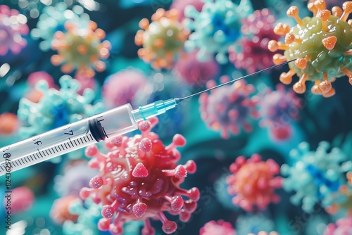 polio vaccination syringe background