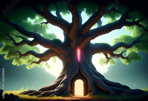 Enchanting Fairy Door in a Tree Trunk (261)