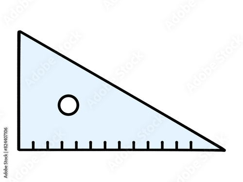 シンプルな三角定規のイラスト素材