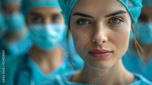 Nurse preparing a patient for surgery by sterilizing the surgical area