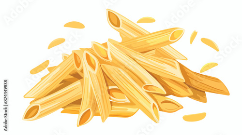 Italian durum wheat pasta penne lisce. Traditional 